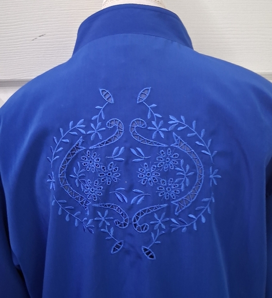 NWT Vintage Great Cavalier Royal Blue Embroidered Jacket   Size L - Picture 6 of 15